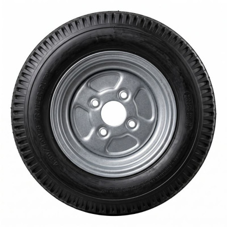 Roue complète 500x10 – 4 trous 100 mm, remorque toutes marques