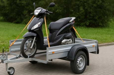 COMMENT ARRIMER UN SCOOTER SUR UNE REMORQUE ?