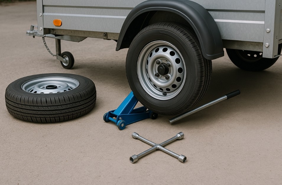 COMMENT CHANGER UNE ROUE DE REMORQUE ?